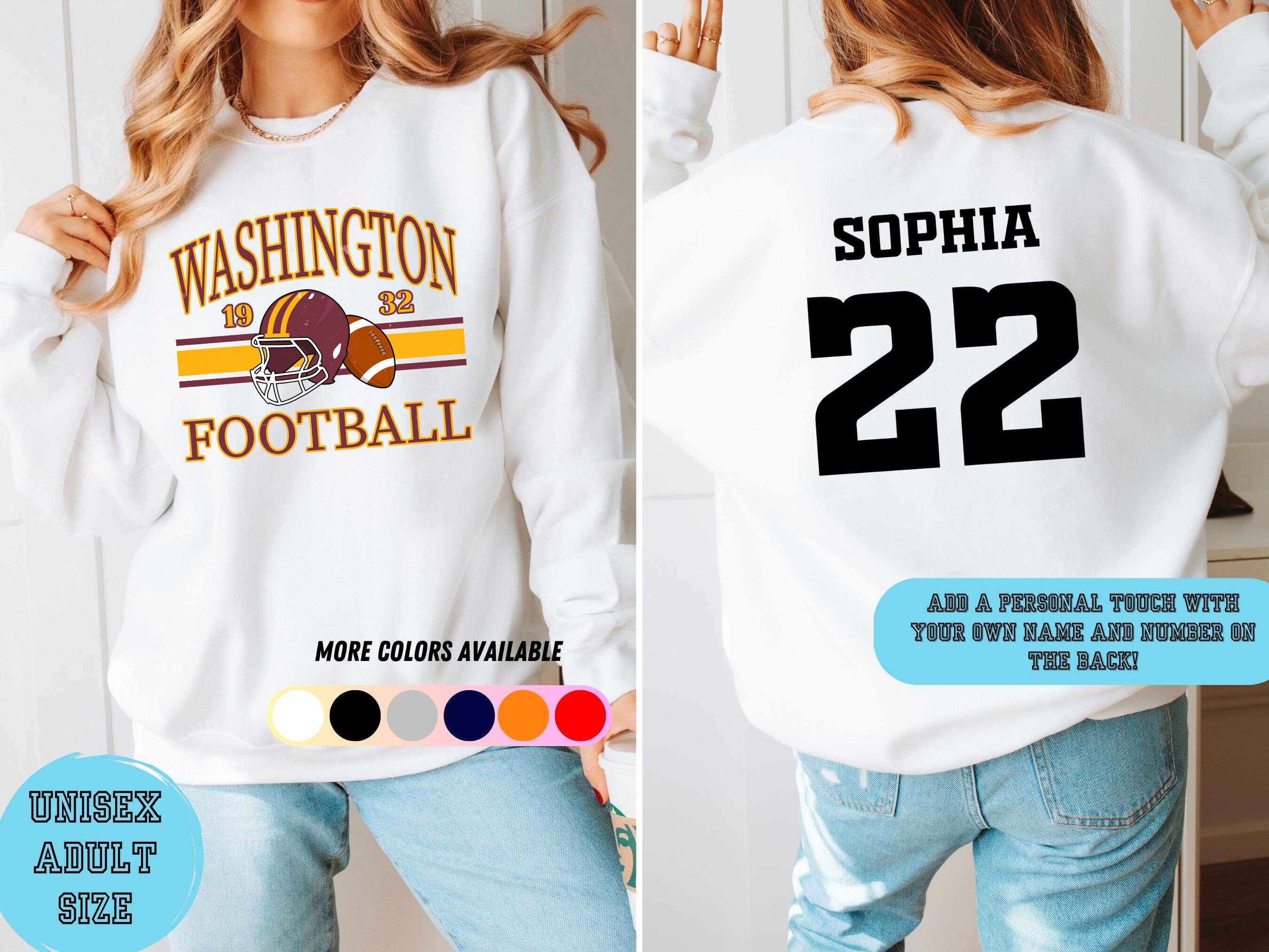 Washington Commanders Football Sweatshirt, Crewneck Vintage Football Shirt, Personalized Sweatshirt Unisex Size, Washington Foorball Gift