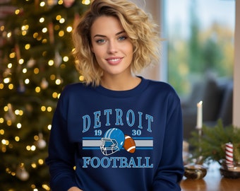 Sweat Detroit Lions NFL – Homme/Femme – Gildan – Style Rétro – Taille M