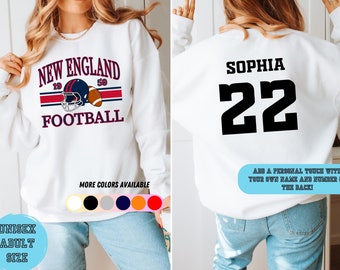 New England Pats Football Sweatshirt, Crewneck Vintage Football Shirt, Personalized Sweatshirt Unisex Size, New England Foorball Gift