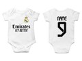 Personalized Real Madrid Baby Bodysuit, Custom Name and Number Madridista Fan, Real Madrid Jersey, Fathers Day Gift, Baby Shower Gift product logo