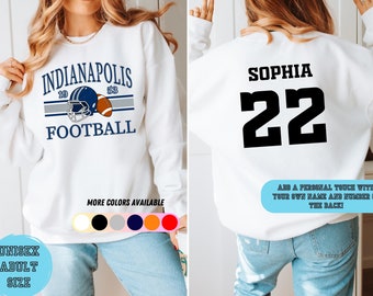 Indianapolis Colts Football Sweatshirt, Crewneck Vintage Football Shirt, Personalized Sweatshirt Unisex Size, Indianapolis Foorball Gift