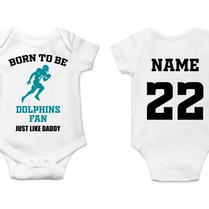 Delfine Baby Body, angepasst Baby Jersey, Fußball Fan Geschenk, Vatertagsgeschenk, Delfine Baby Kleidung, Delfine Geschenk Baby