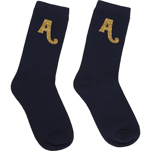 Calcetines personalizados con letras brillantes: ¡agregue su toque único! Calcetines con texto personalizado, regalo para el día de la madre, regalo para el día del padre