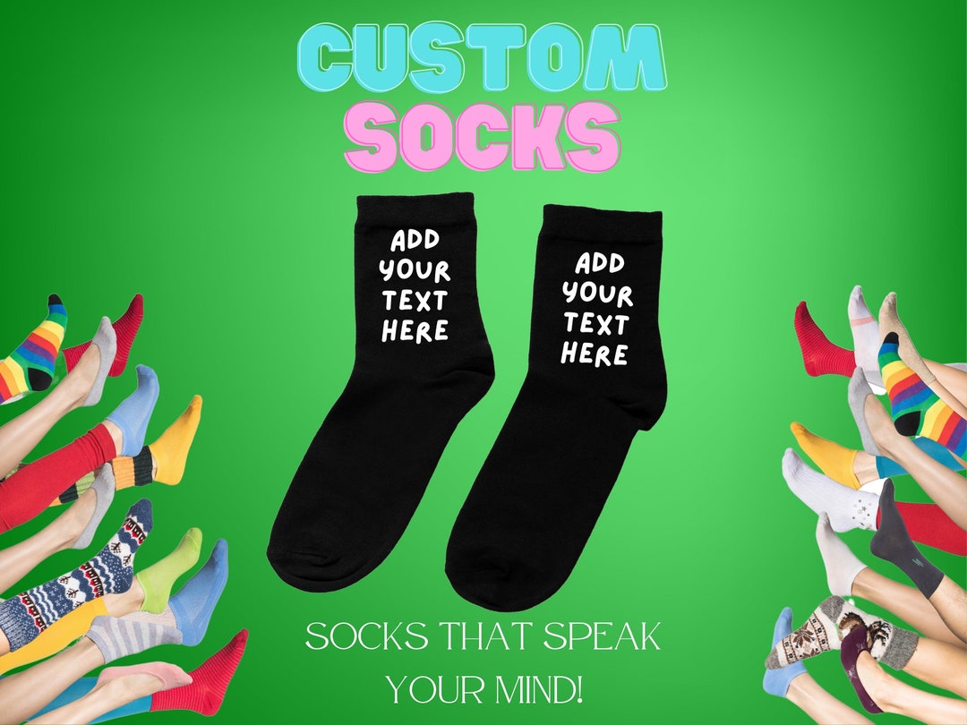 Customized Personalized Socks Add Your Unique Touch Custom Text Socks
