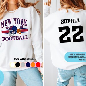 New York Giants Football Sweatshirt, Crewneck Vintage Football Shirt, Personalized Sweatshirt Unisex Size, New York Foorball Fan Gift