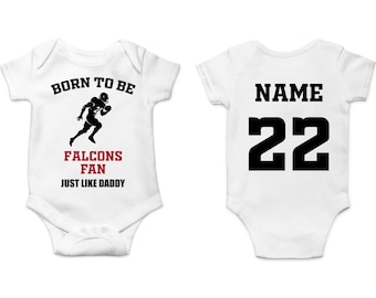 Falcons Baby Bodysuit, Customized Baby Jersey, Football Fan Gift, Father's day present, Falcons Baby Clothes, Falcons Gift Baby