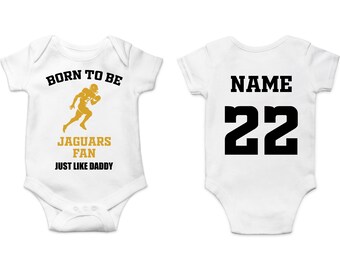 Jaguars Baby Bodysuit, Customized Baby Jersey, Football Fan Gift, Father's day present, Jaguars Baby Clothes, Jaguars Gift Baby