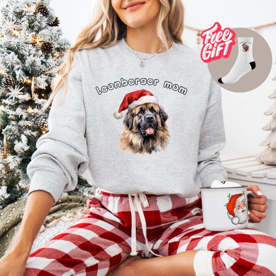 Leonberger Mom Christmas Sweatshirt Dog Lover Gift for Her