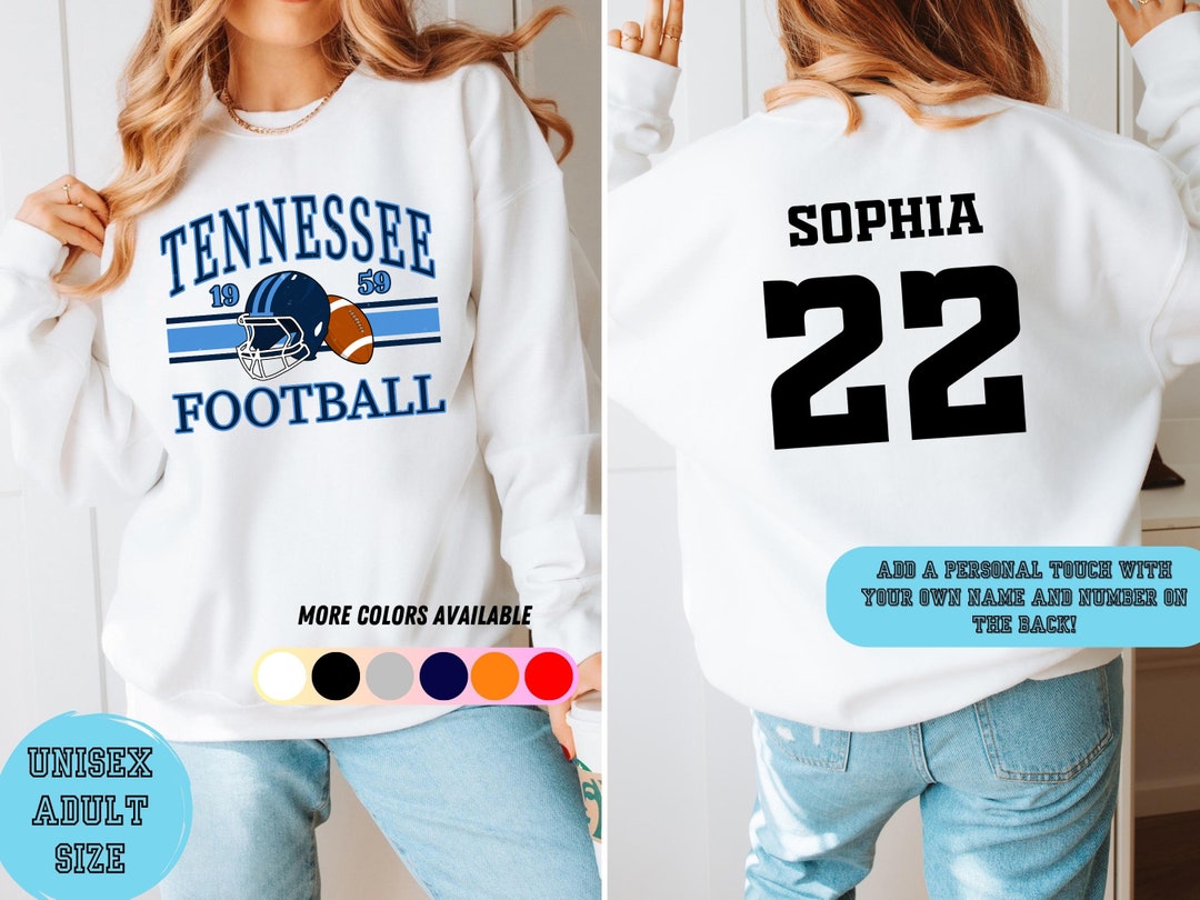Tennessee Titans Football Sweatshirt, Crewneck Vintage Football Shirt,  Personalized Football Sweatshirt Unisex Size, Tennessee Foorball Gift