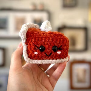 Pumpkin Pie Slice Crochet Pattern, Cute Autumn Craft, Fall Decor Pattern, Crochet Kawaii Pumpkin Pie, Fall Crochet Idea