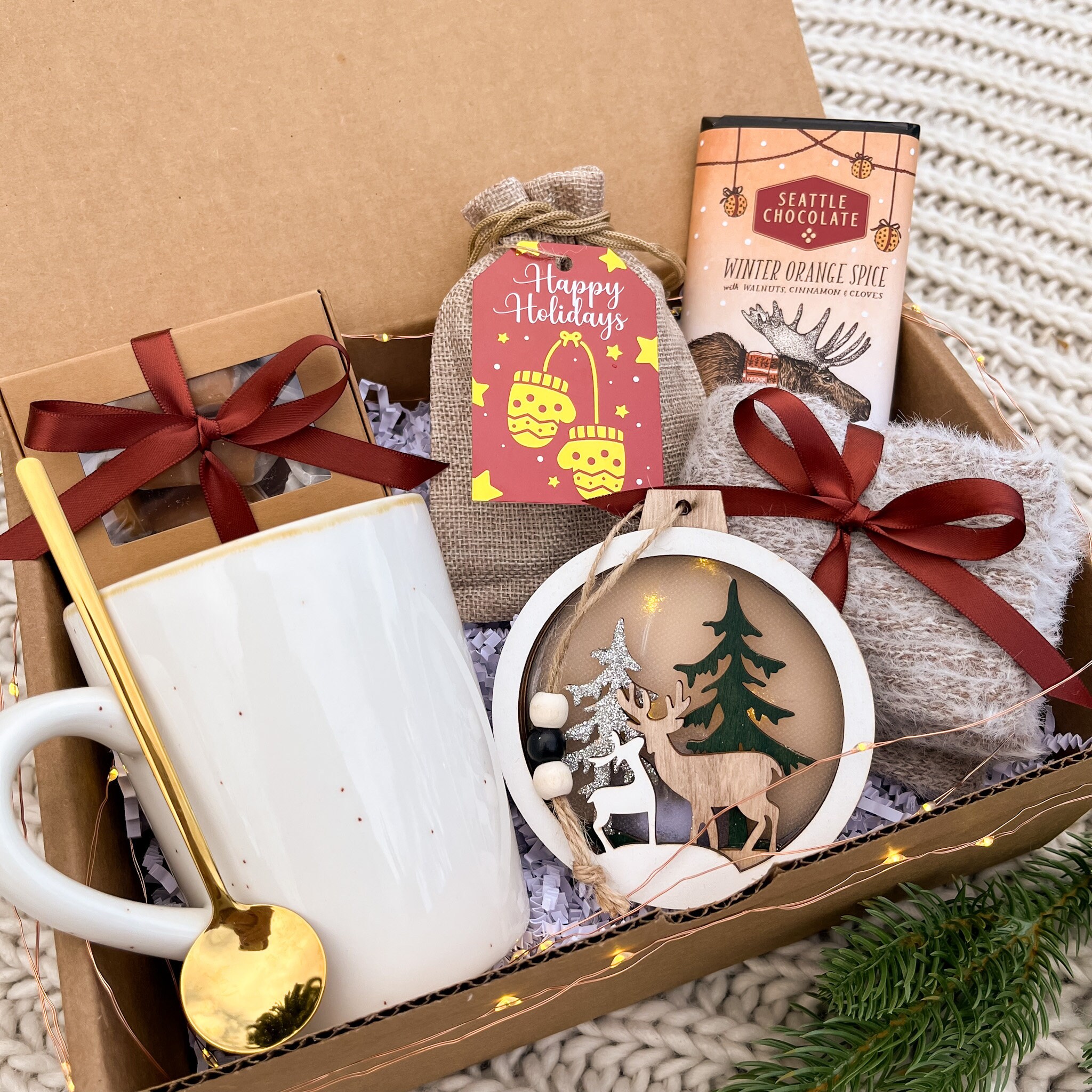 Holiday Gift Box for Wine Lovers Mulled Wine & Cider Gift Set, Hygge Gift  Basket for Couples, Families, European Cozy Winter Care Package 