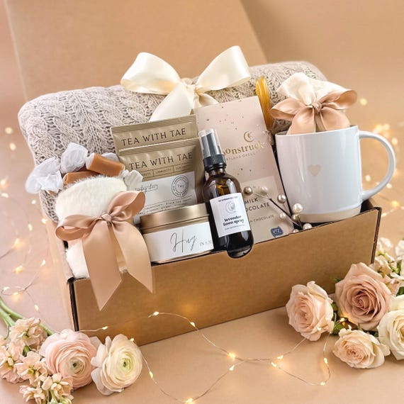 Care Package for Women, Gift Box for Her, Sympathy Sending Love and Hugs, Get Well Soon, Cozy gift box, Thinking of you, Comfort gift basket