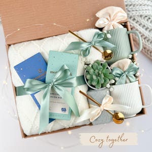 Personalized Mother's Day Gift Box, Spa & Cozy Box, Birthday Gifts for Her, Sympathy Package Cozy together