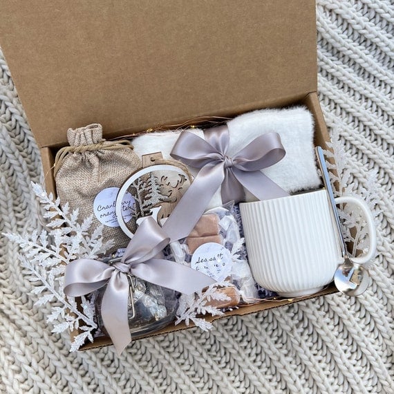 Snowy Gift Box, Christmas Gift Idea, Winter Hygge Gift, Warm Gift