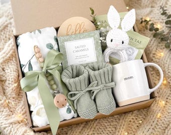 Unique Newborn Gift Box, New Mom Gift Box, New Parents Gift Basket, Baby gift box, Baby shower gift, New Mom Care Package, Baby Neutral Gift