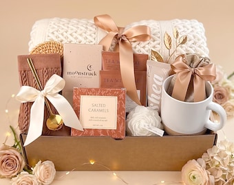 Care Package for Women, Gift Box for Her, Sympathy Sending Love and Hugs, Get Well Soon, Gift for Best Friend, Sister, Mom, Blanket Gift Box