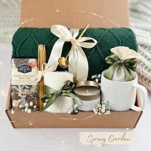Personalized Mother's Day Gift Box, Spa & Cozy Box, Birthday Gifts for Her, Sympathy Package Spring Garden