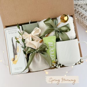 Personalized Mother's Day Gift Box, Spa & Cozy Box, Birthday Gifts for Her, Sympathy Package Spring Harmony