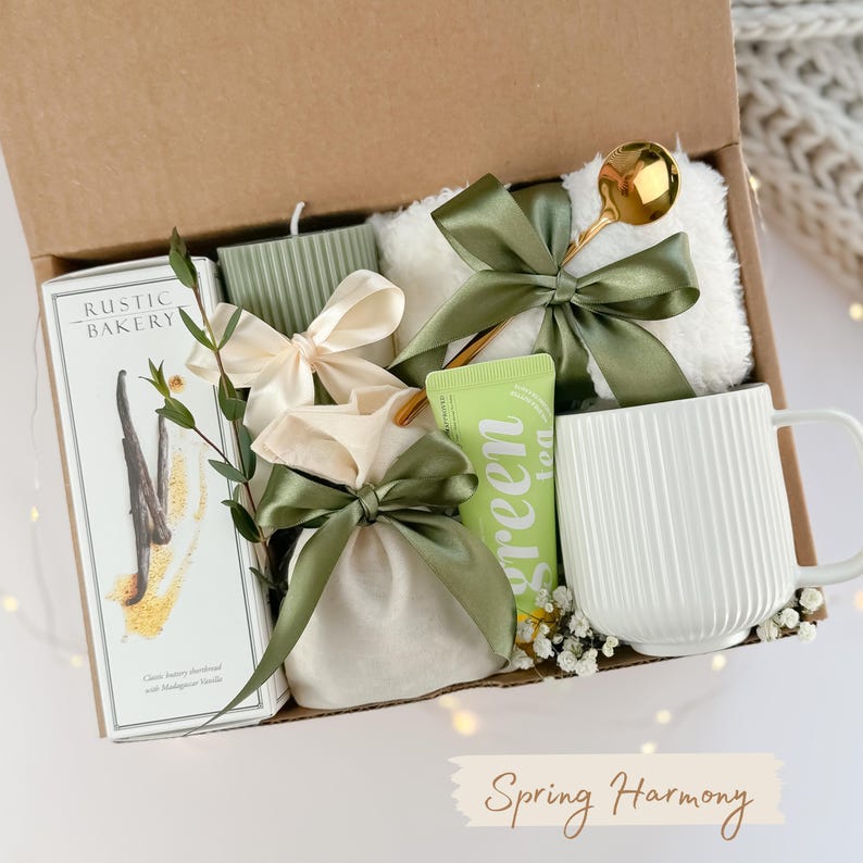 Personalized Mother's Day Gift Box, Spa & Cozy Box, Birthday Gifts for Her, Sympathy Package Spring Harmony
