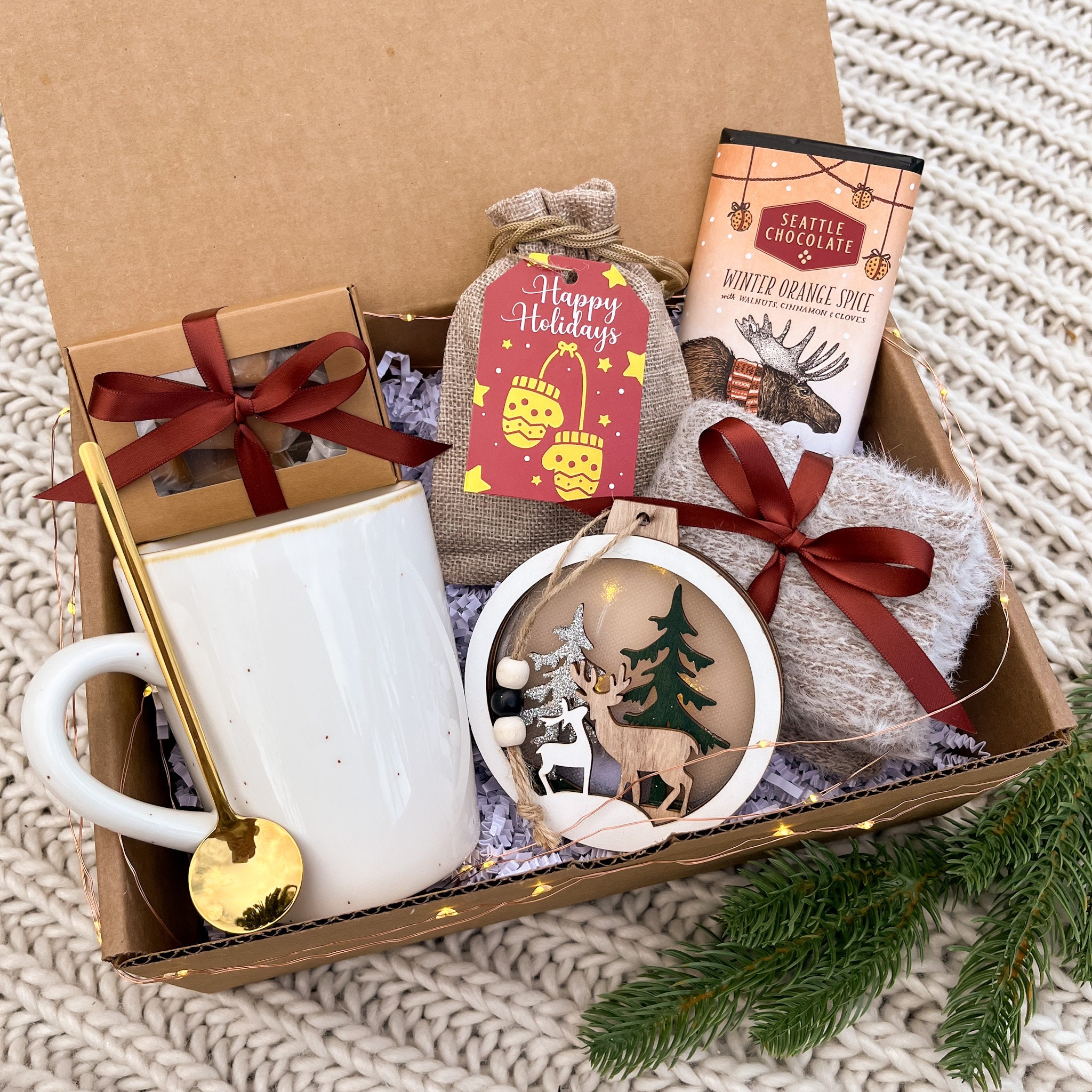 Cozy Winter Gift Box, Christmas Gift Idea, Happy Holidays Gift, Warm Gift  Box, Care Package Gift, Thank You Gift Box, Hygge Gift Basket 