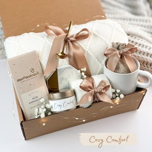 Personalized Mother's Day Gift Box, Spa & Cozy Box, Birthday Gifts for Her, Sympathy Package Cozy Comfort