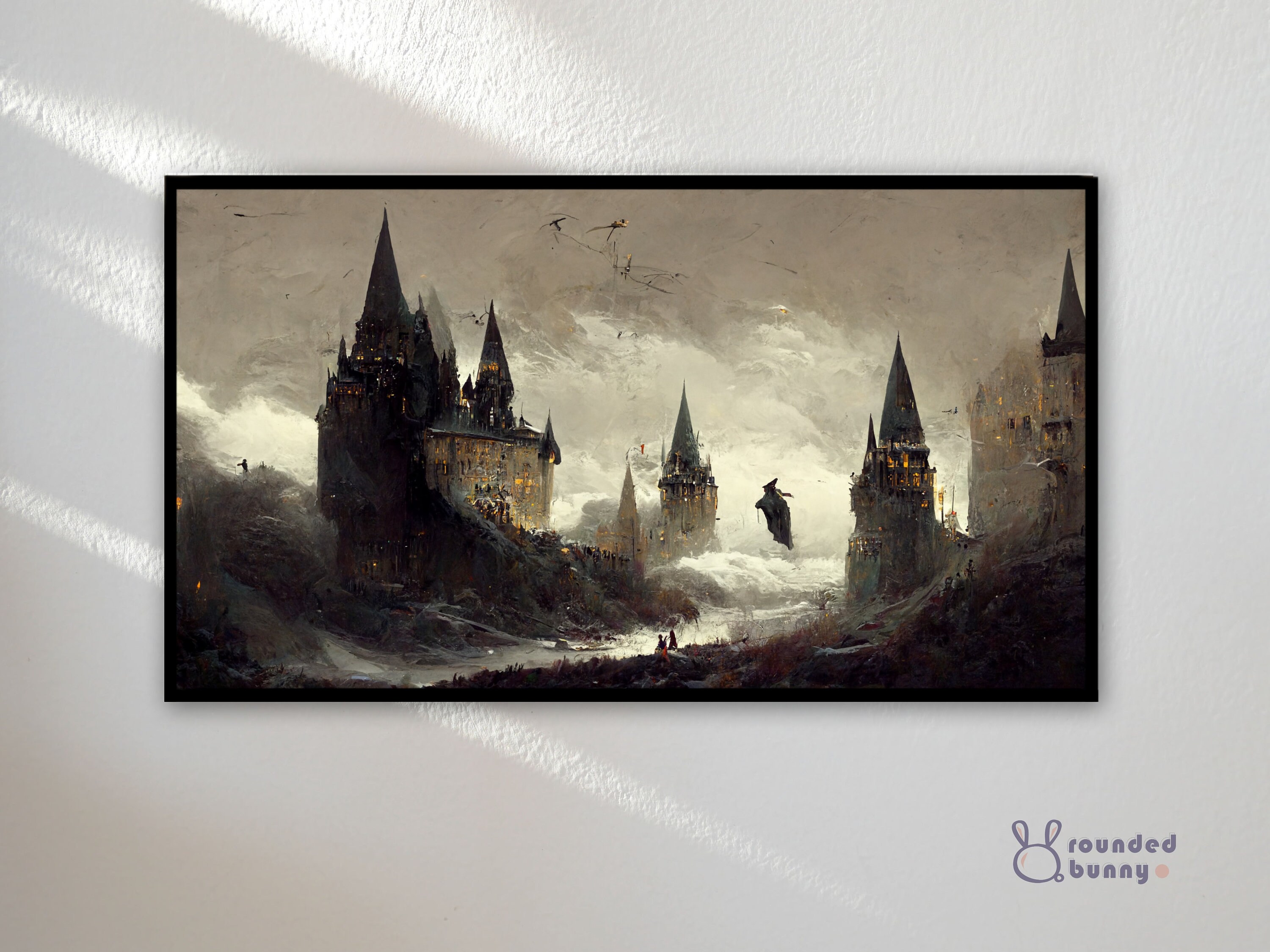 Samsung Frame TV Art | Frame TV Art 4K | Vintage magic Castle Painting | Magic World Tv Wallpaper | Digital Download |Instant Download |16:9