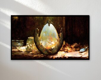 Samsung Frame TV-kunst | Frame TV-kunst 4K | Magisch eierschilderen | Magische Wereld TV-achtergrond | Digitale download | Direct downloaden | 16:9