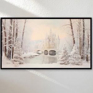 Samsung Frame TV Art Christmas |Holiday Frame TV Art 4K |Wizard Castle View TV Art |Magic World Tv Wallpaper |Digital Instant Download |16:9