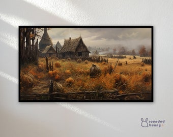 Samsung Frame TV Art Halloween | Halloween frame tv art | Frame TV Art Pumpkin 4K | Halloween Frame | TV Wallpaper | Digital Download | 16:9