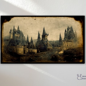 Samsung Frame TV Art | Frame TV Art 4K | Vintage magic Castle Painting | Magic World Tv Wallpaper | Digital Download |Instant Download |16:9