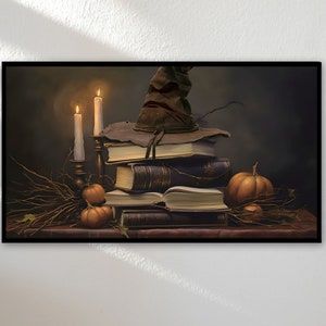 Samsung Frame TV Art | Frame TV Art 4K | Witch Magical Hat | Magic World Tv Wallpaper | Digital Download |Instant Download |16:9