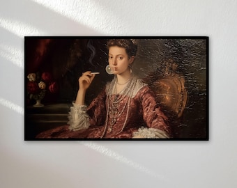 Samsung Frame TV Art | Frame TV Art 4K | Renaissance | Modern Classical Art | Altered Vintage Portrait TV Art | Instant Digital Download
