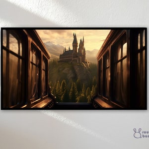 Samsung Frame TV Art | Frame TV Art 4K | Wizard Train ViewTV Art | Magic World Tv Wallpaper | Digital Download | Instant Download | 16:9