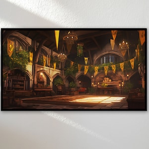 Samsung Frame TV Art | Frame TV Art 4K | The Common Room TV Art | Magic World Tv Wallpaper | Instant Digital Download | 16:9