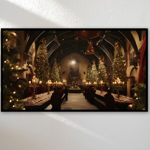 Download Harry Potter Christmas Scene Collage Wallpaper