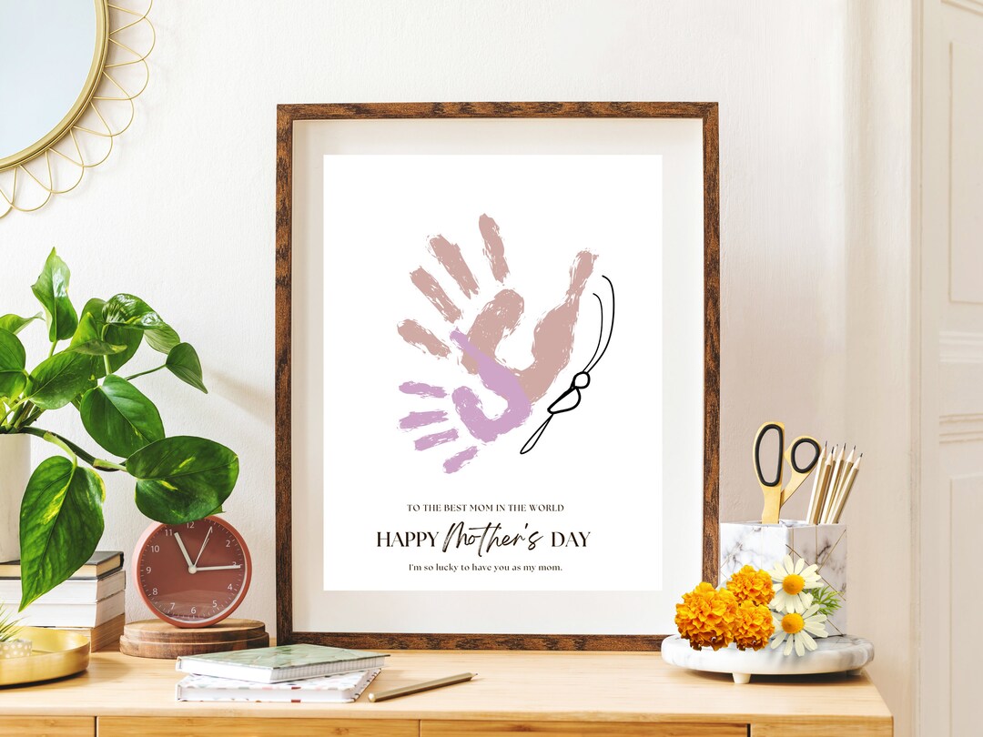 Handprint Art for Mother's Day Mother's Day Etsy