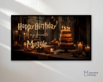 Samsung Frame TV Art | Frame TV Art 4K | Wizard Magical Birthday Wallpaper TV Art |Birthday Party Wall Art | Instant Digital Download | 16:9