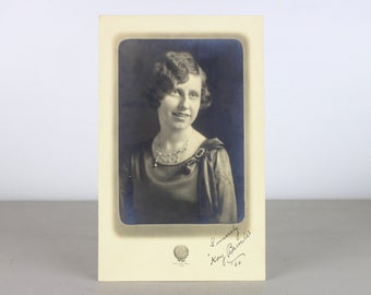 Antique 1928 Portrait Photo Of A Woman Old Sepia Old Photograph Worcester Ma