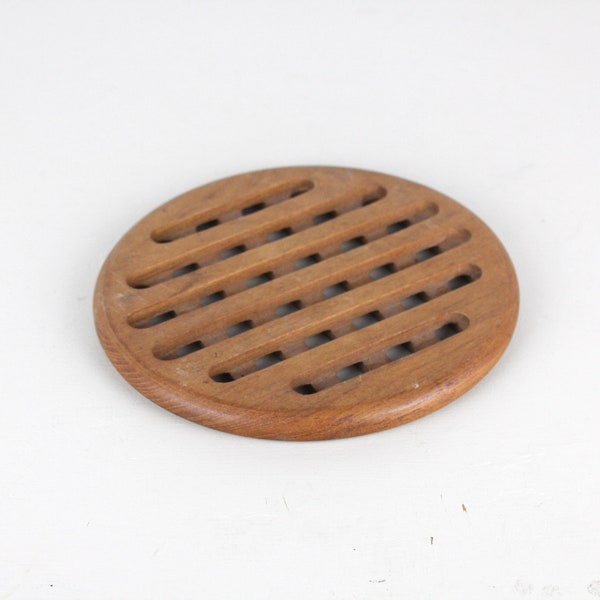 Mid Century Modern Teak Wood Trivet Made by Goodwood