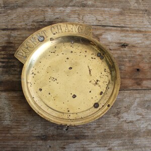 Pocket Change Brass Money Dish Change Bowl Vintage