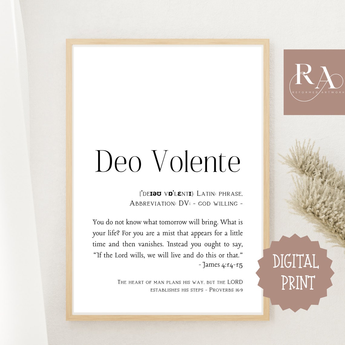 Deo Volente God Willing Latin Bible Definition James Etsy