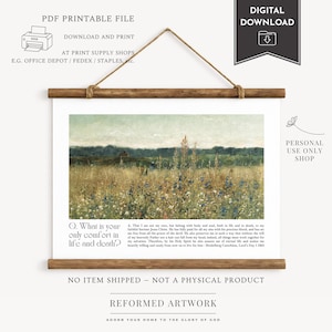 HEIDELBERG CATECHISM Question 1 Only Comfort in Life and Death Reformed Theology Wall Art Reformed Christian Gift Reformed Artwork Landscape