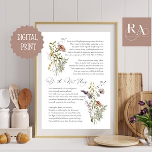 Do The Next Thing Poem - Vintage Christian Wildflower - Meadow Flower Bouquet Printable - Floral Christian Poetry Print - Theology Wall Art