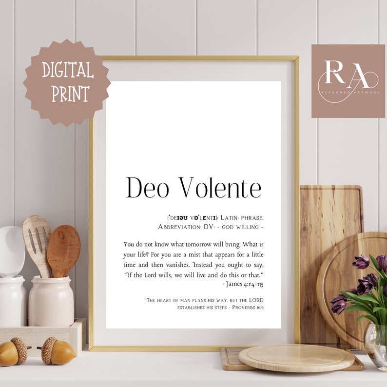Deo Volente God Willing Latin Bible Definition James 41415 Proverbs