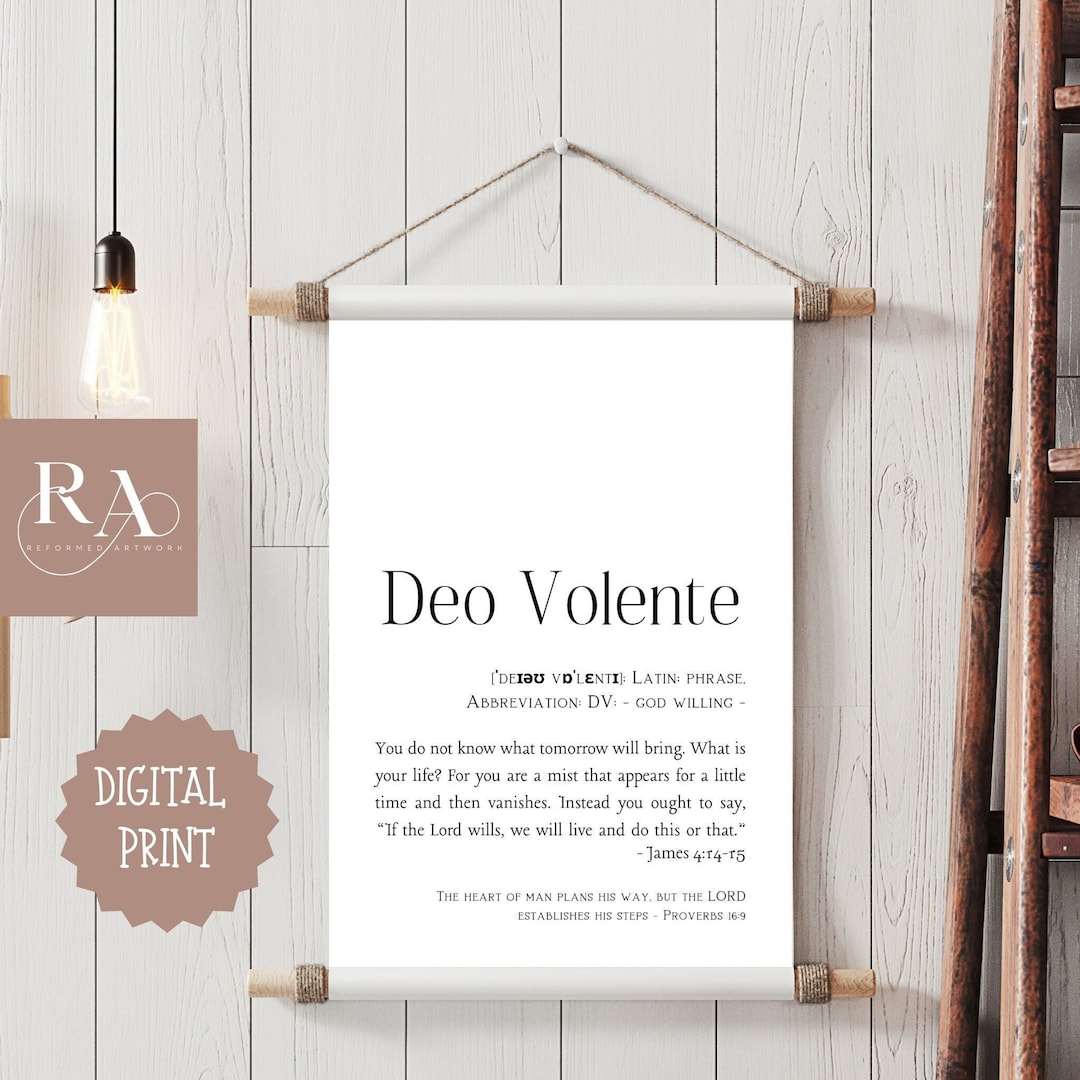 Deo Volente God Willing Latin Bible Definition James 41415 Proverbs