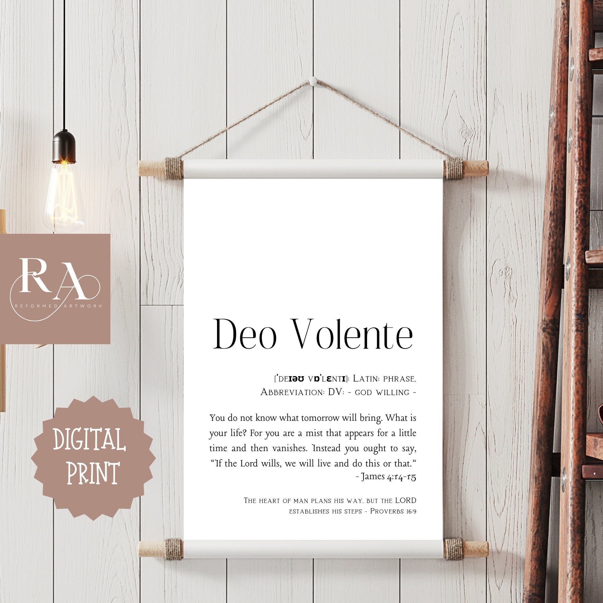 Deo Volente God Willing Latin Bible Definition James 41415 Proverbs
