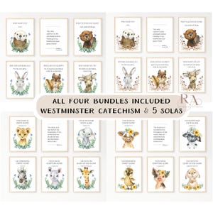 Westminster Catechism for Kids | 5 Solas Wall Art for Kids | Heidelberg Catechism Question 1 | Reformed Theology Wall Art | Reformed Artwork