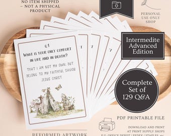 Kids Heidelberg Catechism For Kids Catechism Cards Printable Reformed Theology Catechism for Kids Question 1 Only Comfort In Life and Death