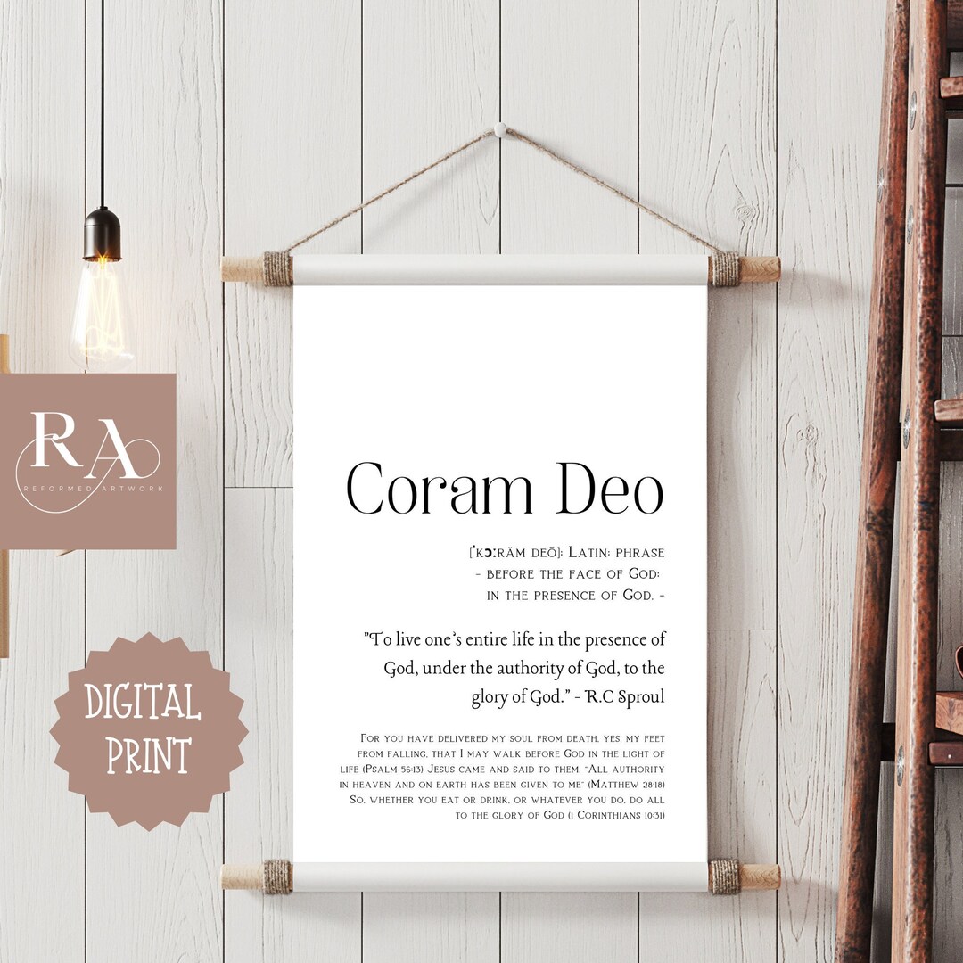 Coram Deo Definition Pronunciation Origin Scripture Etsy Australia