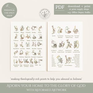 Reformed Alphabet Christian Toddler Wall Art 10 Commandments For Kids Fruit Of The Spirit Reformed Theology For Kids Print Reformed Artwork